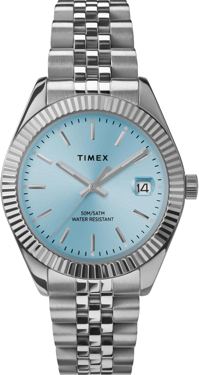 Timex Women's Legacy 34mm Watch - Silver-Tone Bracelet Blue Dial Silver-Tone Case