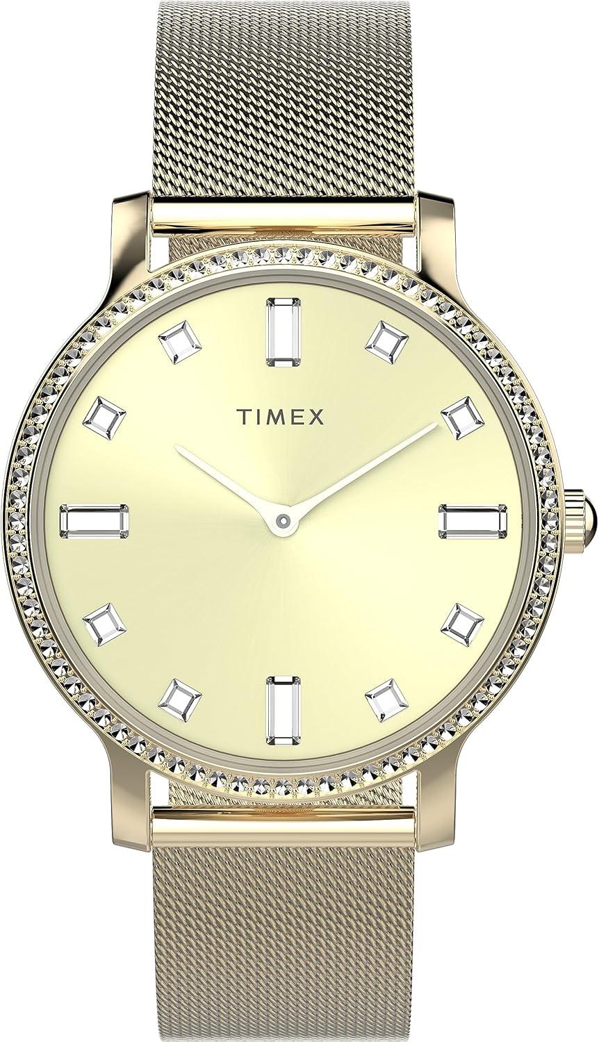 Timex Women's Transcend 34mm Watch - Gold-Tone Bracelet Gold-Tone Dial