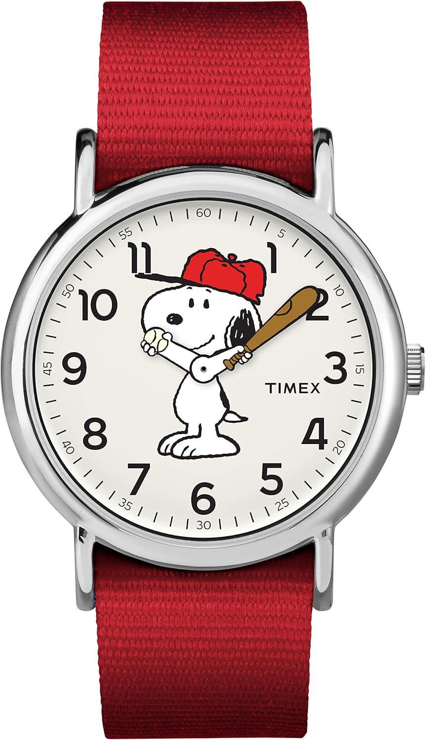 Timex Unisex TW2R41400 Weekender 38mm Peanuts Snoopy Nylon Strap Watch