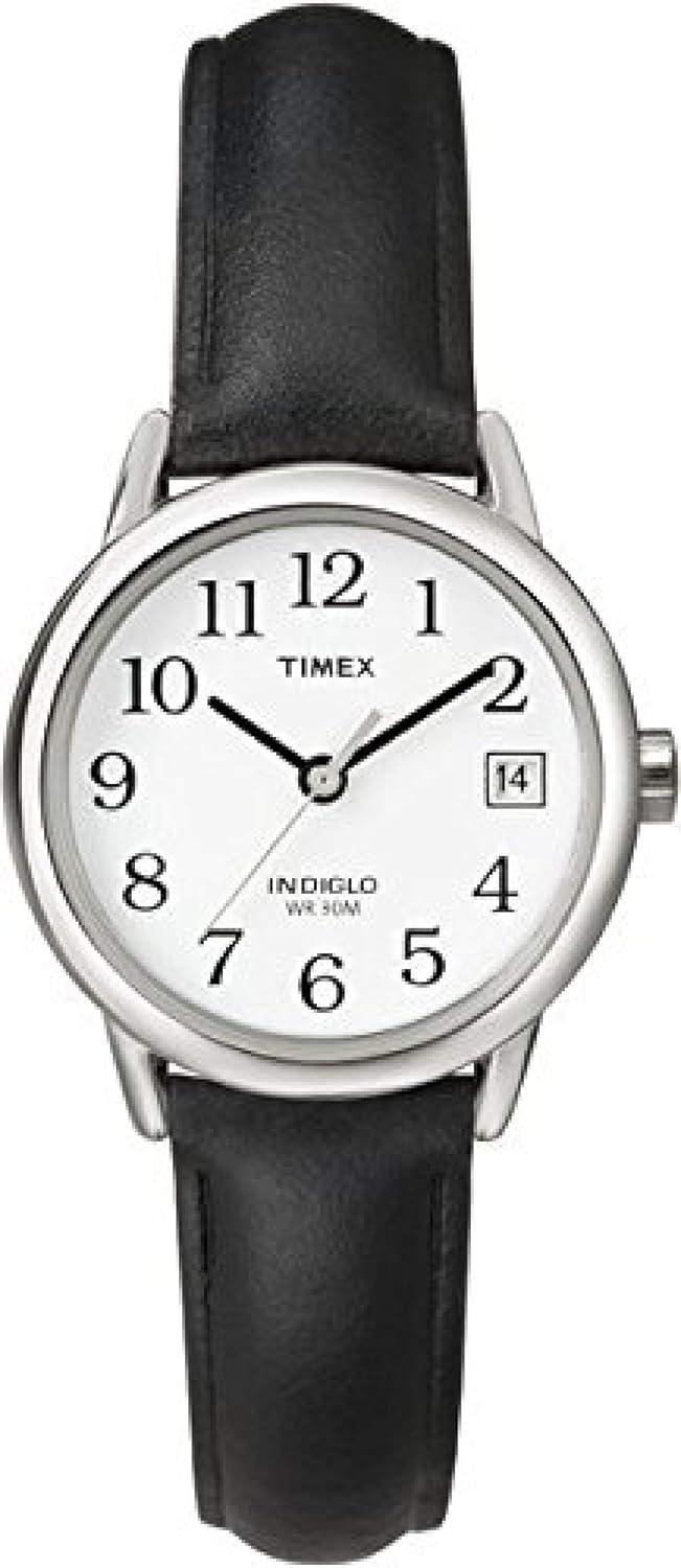 Timex Easy Reader Women's 25 mm Leather Strap Date Window Watch