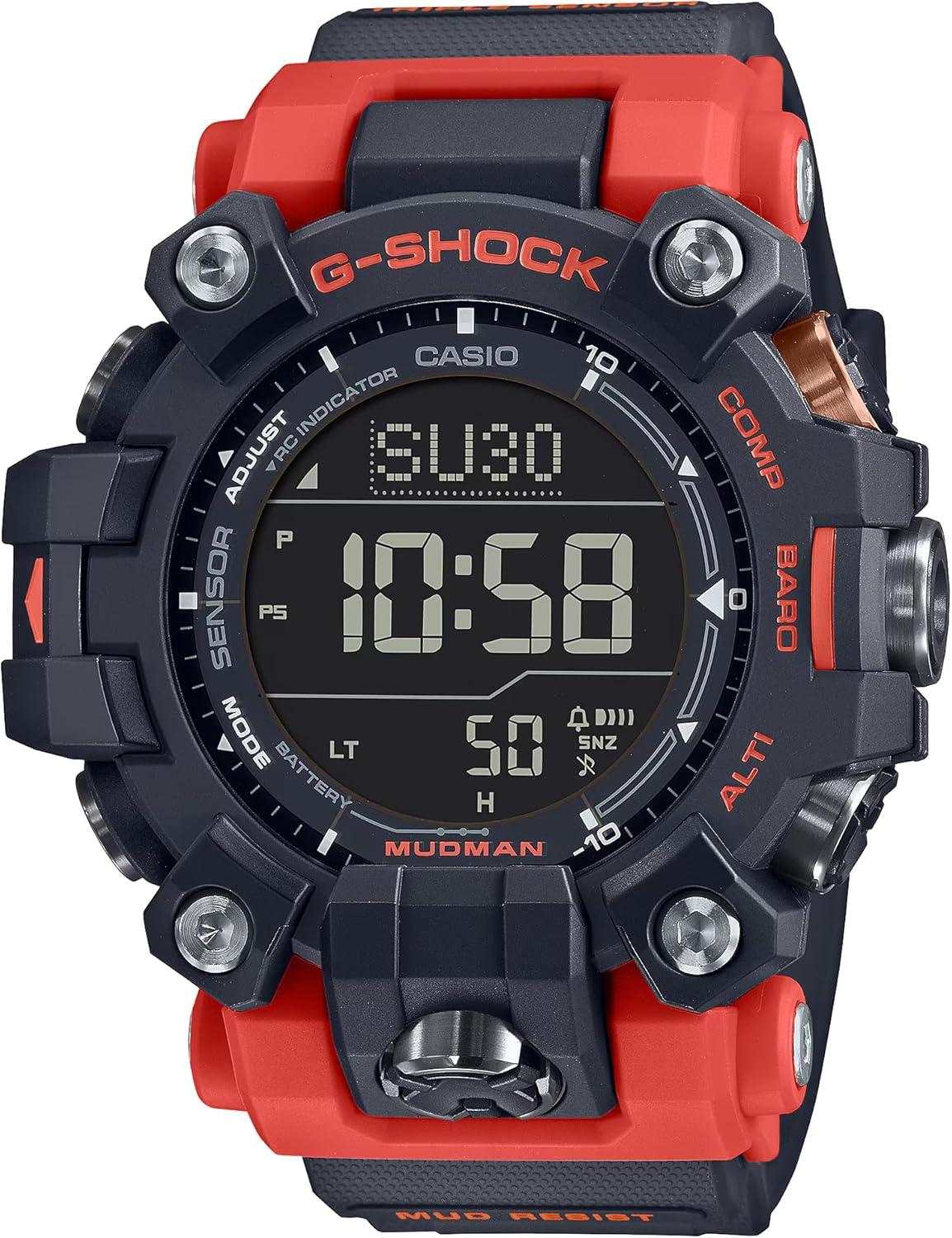 Casio GW9500-1A4 Men's Tough Solar Master of G Red Mudman G Shock Watch