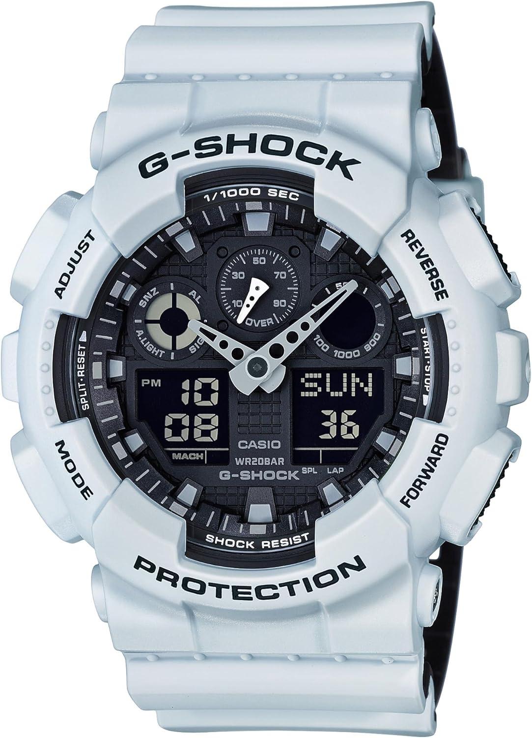 Casio Men's G-Shock Quartz Watch with Resin Strap, White