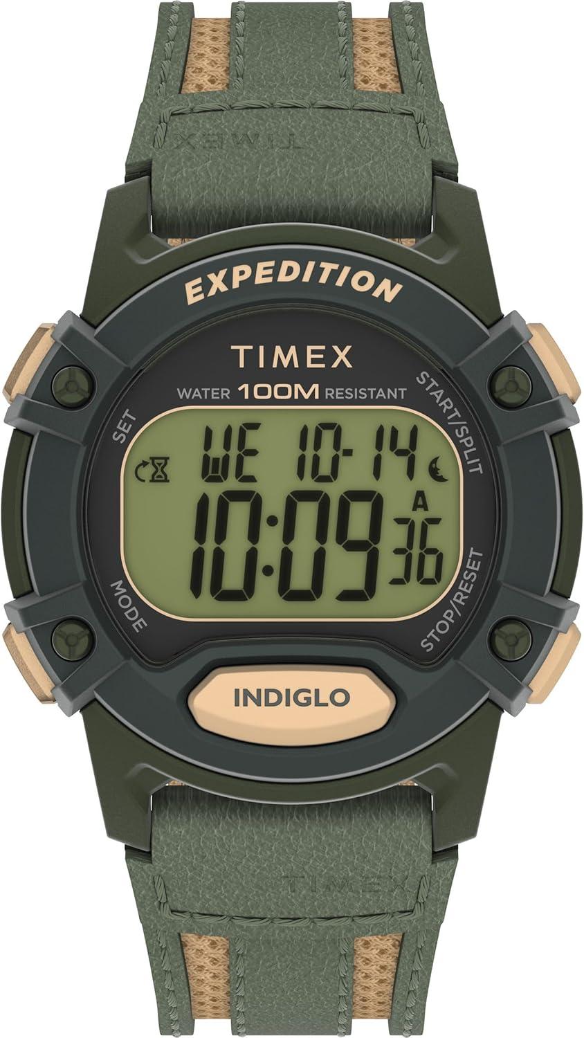Timex Men's Expedition CAT5 41mm Watch - Green Strap Digital Dial