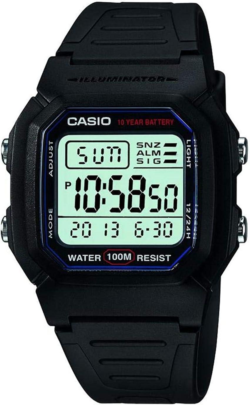 Casio W800H Series Unisex Digital Watch - Black