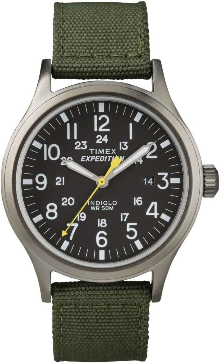 Timex Expedition Scout Black Dial Green Nylon Strap Gents Watch T49961