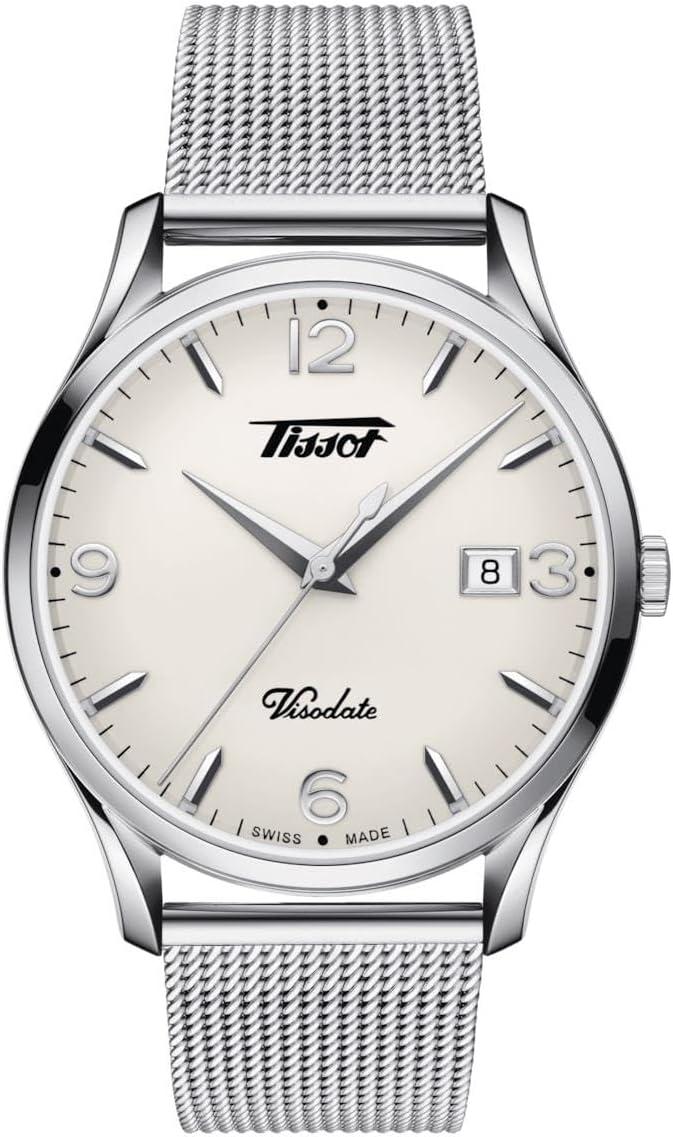Tissot Unisex-Adult Viso Date Stainless Steel Dress Watch Grey T1184101127700