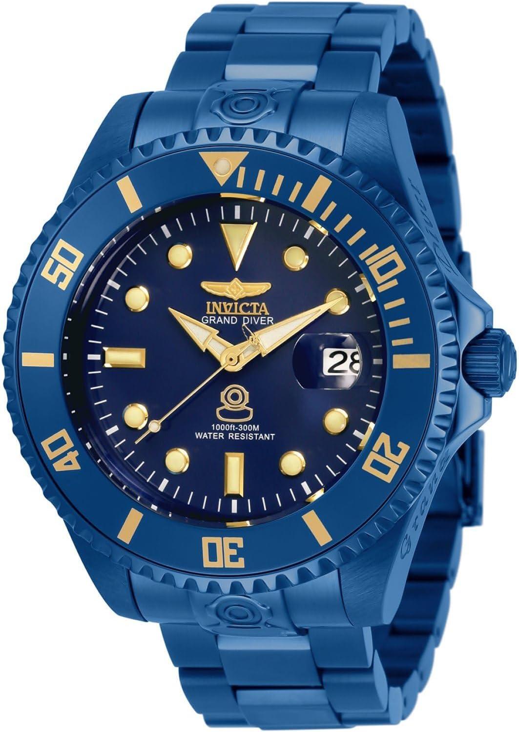 Invicta Men's 47mm Grand Diver Blue Label Automatic NH35A Bracelet Watch