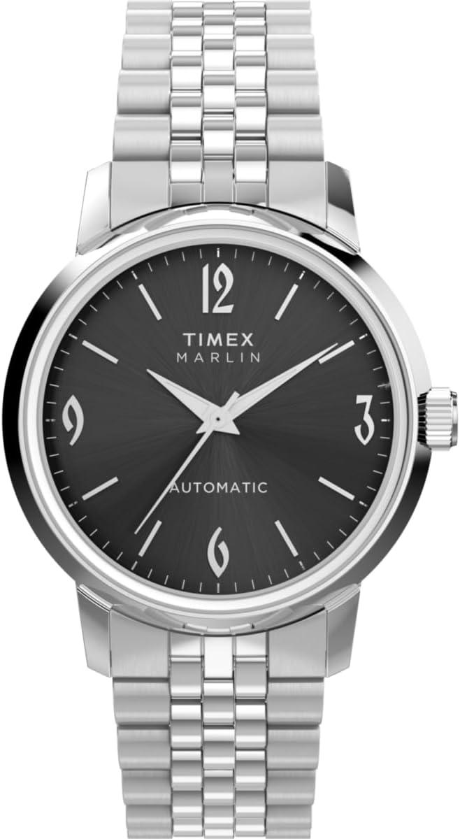 Timex Men's Analogue Automatic Watch Marlin, Silver, Bracelet