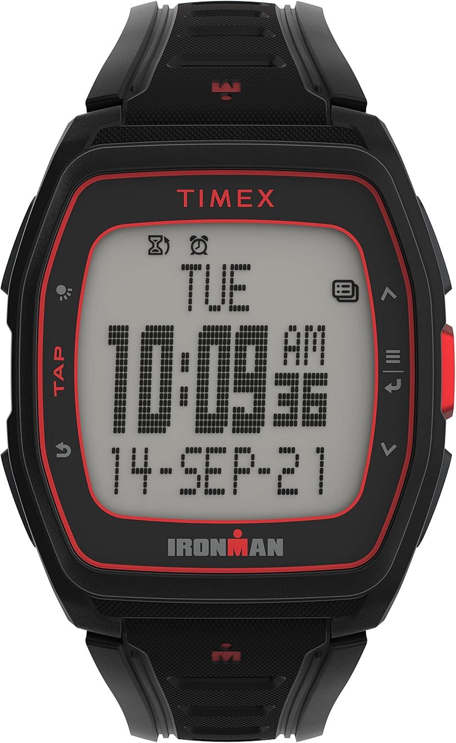 Timex Ironman T300 41mm Quartz Sport Watch with Silicone Strap, Black