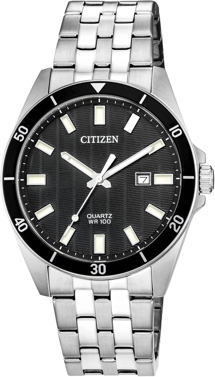 Citizen Quartz Men's Watch, Stainless Steel, Classic, Silver-Tone
