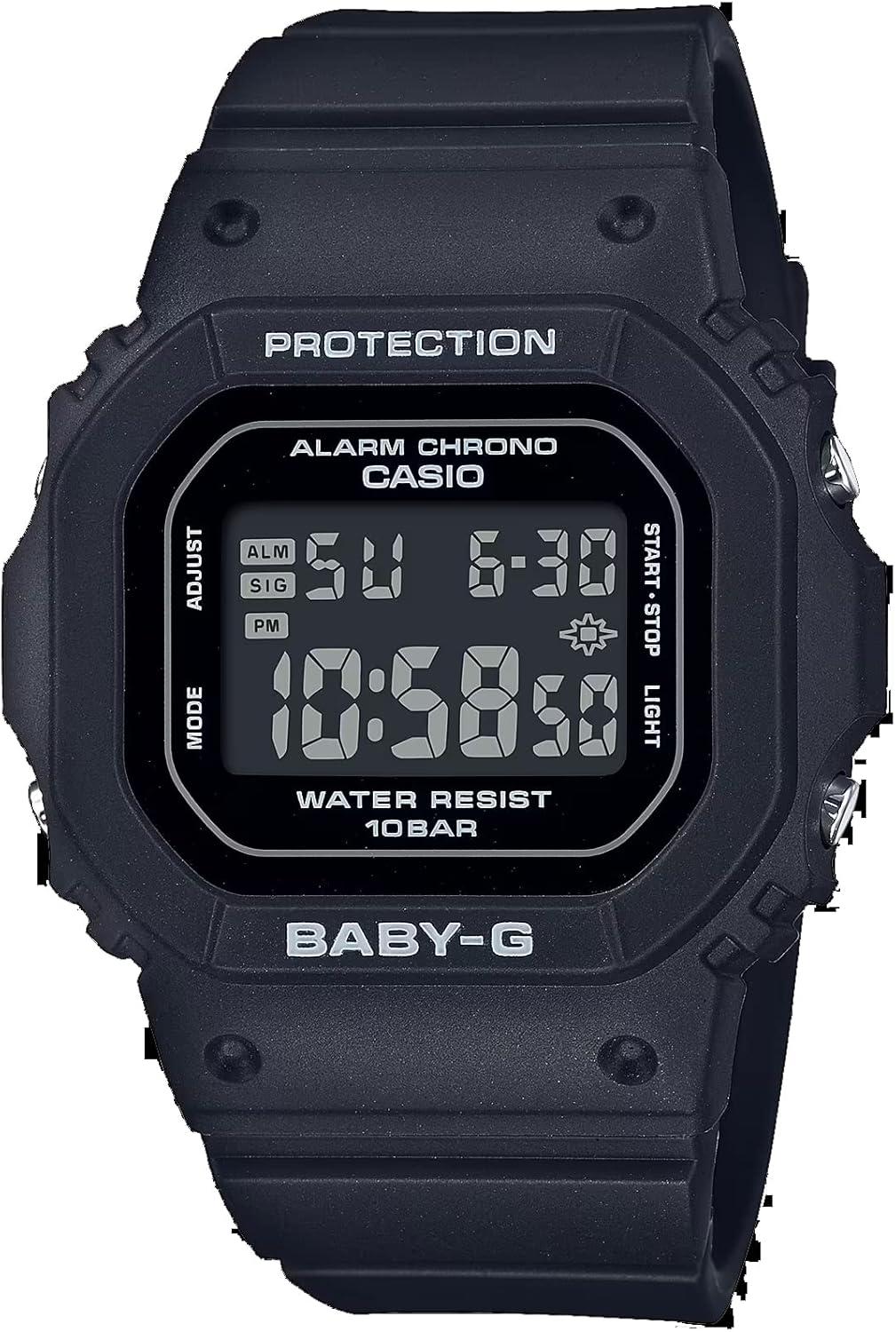 Casio BGD565-1 Women's Classic Black Alarm Chronograph Baby G Shock Watch