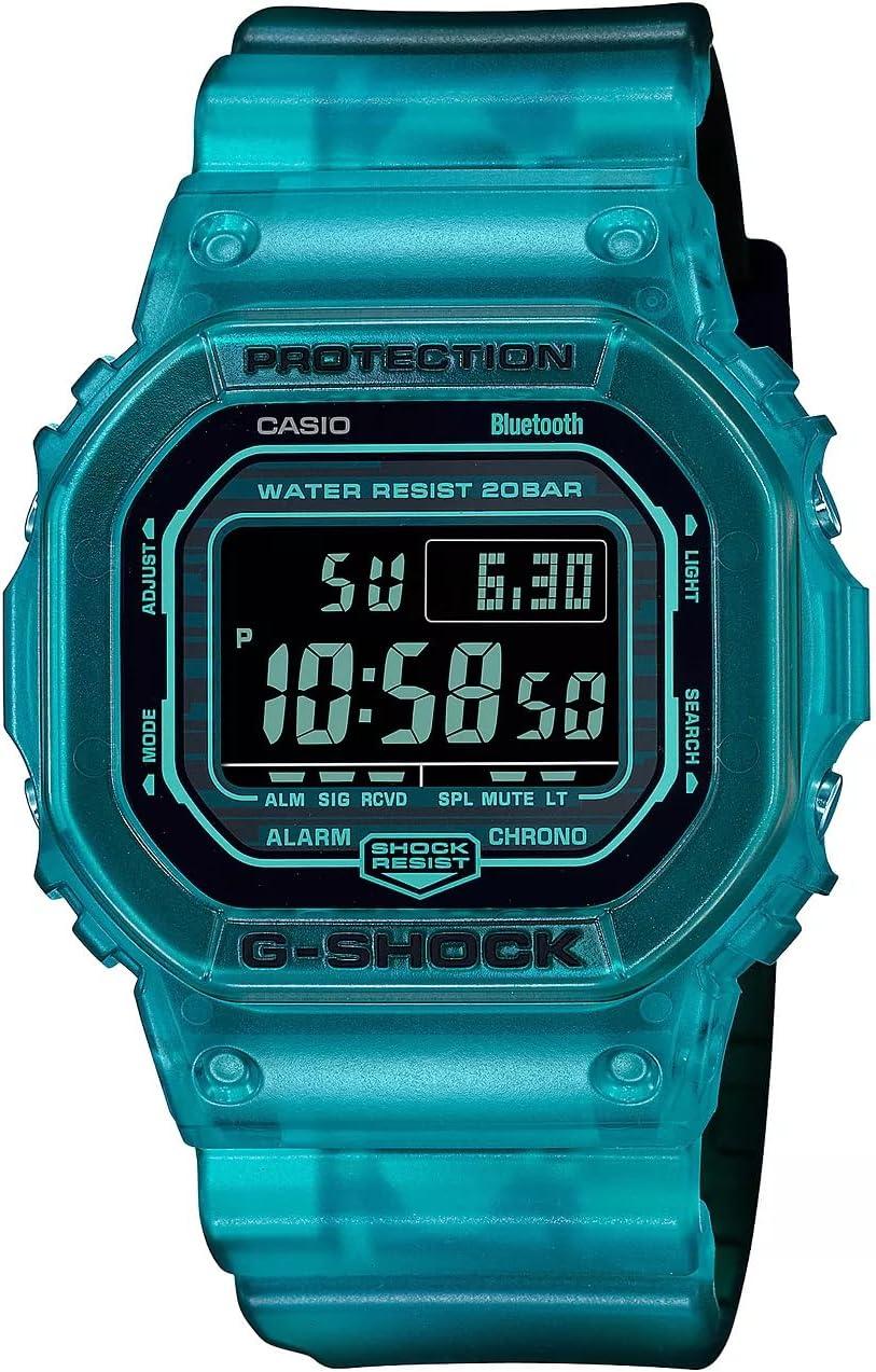 Casio DWG5600G-2 Men's Transparent Blue Bluetooth Alarm Chronograph G Shock Watch