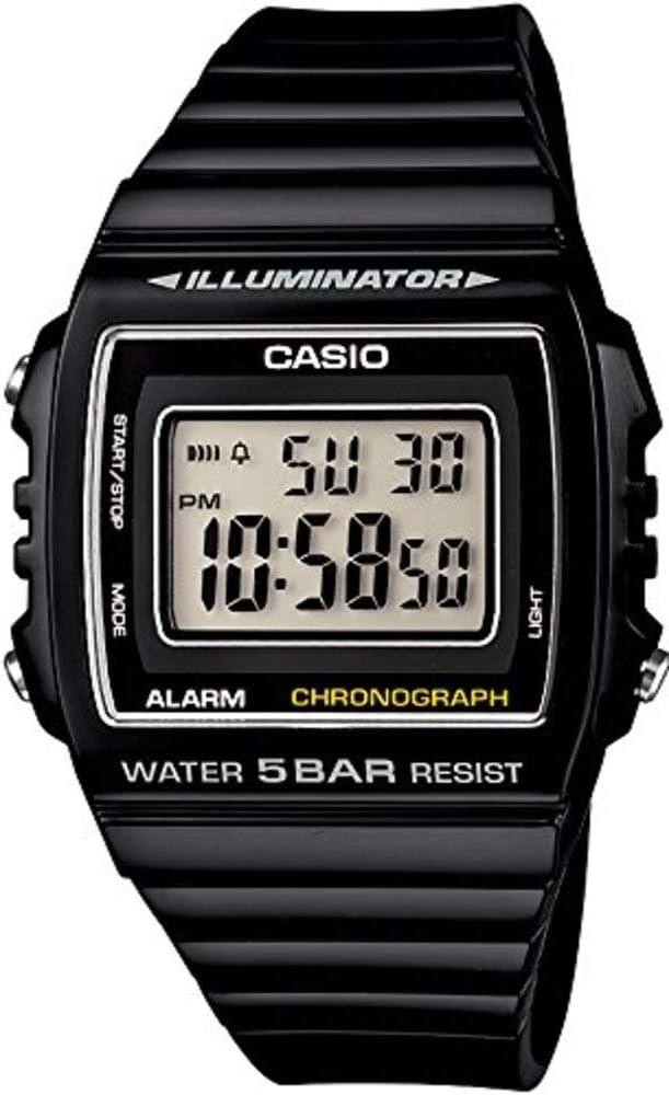 Casio W-215H-1AVDF Digital Black Dial Men's Watch