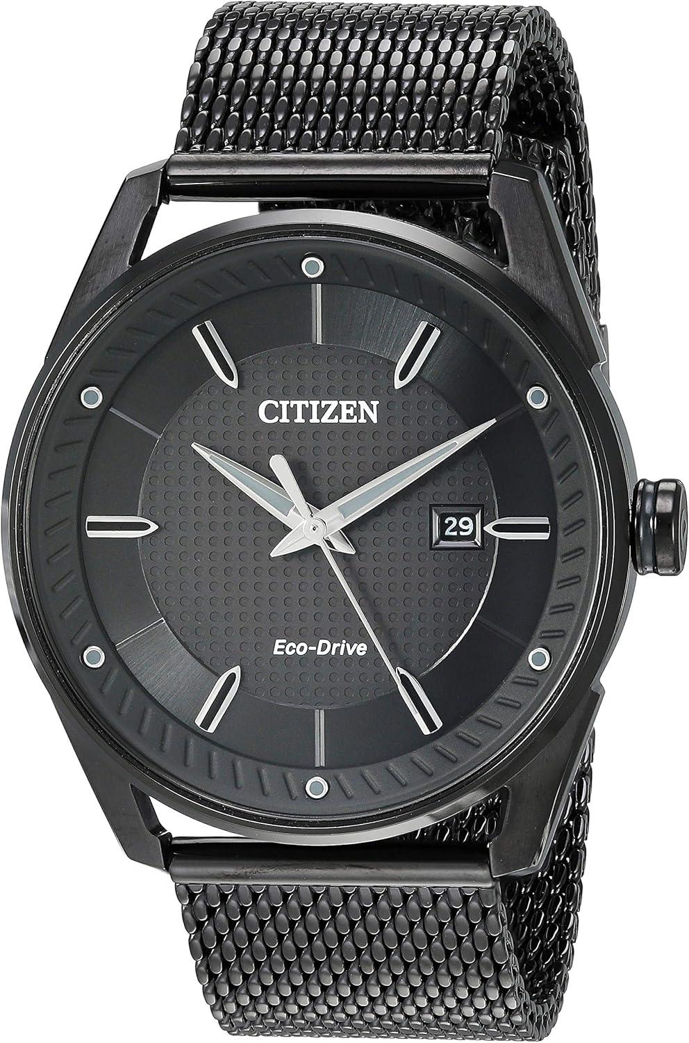 Citizen Men's Eco-Drive Weekender Watch in Black IP Stainless Steel