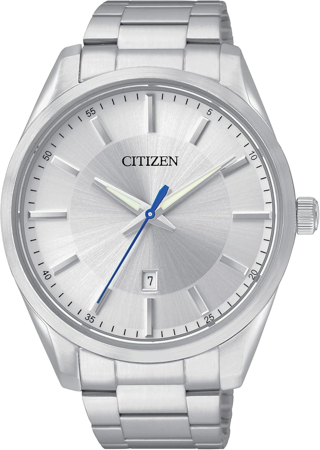 Citizen Quartz Men's Watch, Stainless Steel, Classic, Silver-Tone