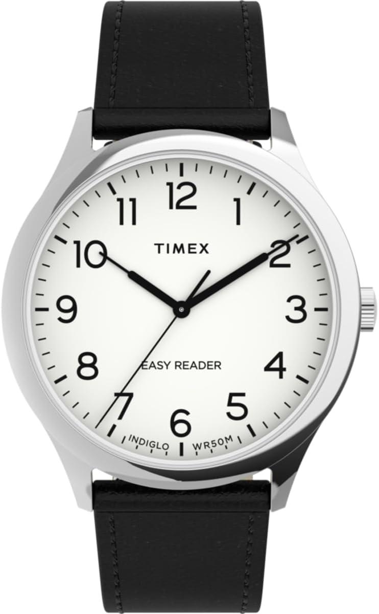 Timex Men's Easy Reader Gen1 40mm Quartz Leather Strap Watch