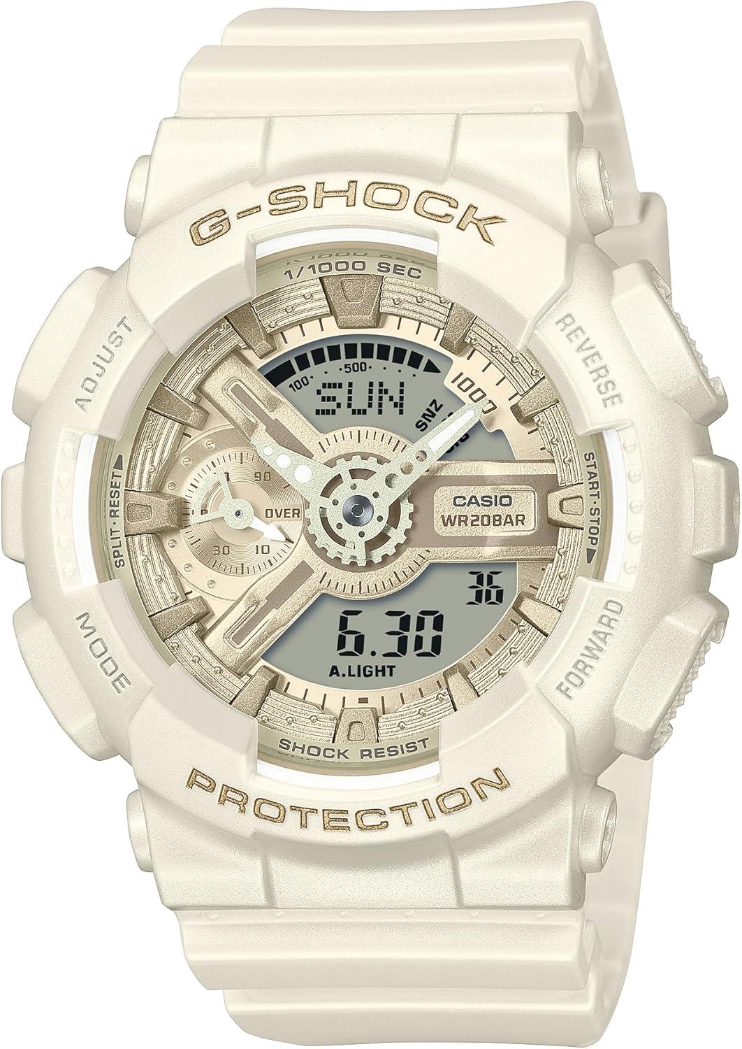 Casio G-Shock Analog Digital Women's Watch - Pearlescent White GMA-S110ST-7A