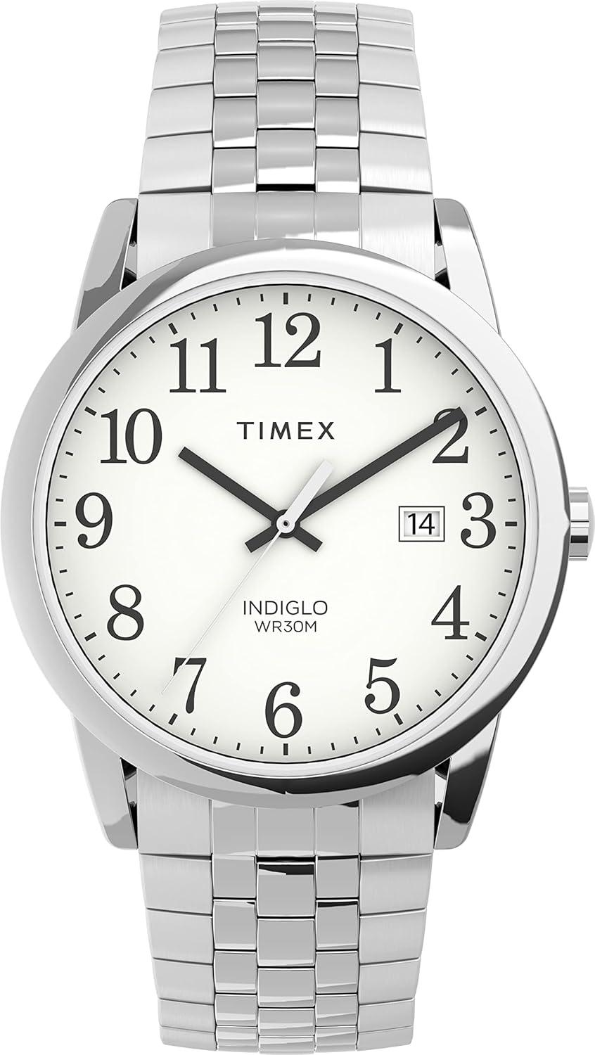 Timex Men's Easy Reader 38mm Perfect Fit Watch – Silver-Tone
