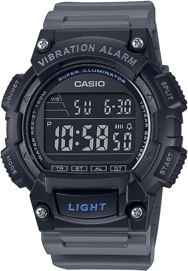 Casio W-736H-8BVCF Gray Sport Watch with Gray Resin Band
