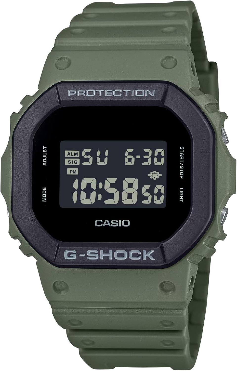 Casio DW5610UU-3 Men's Classic Urban Utility Green Resin Band Alarm Chronograph G Shock Watch
