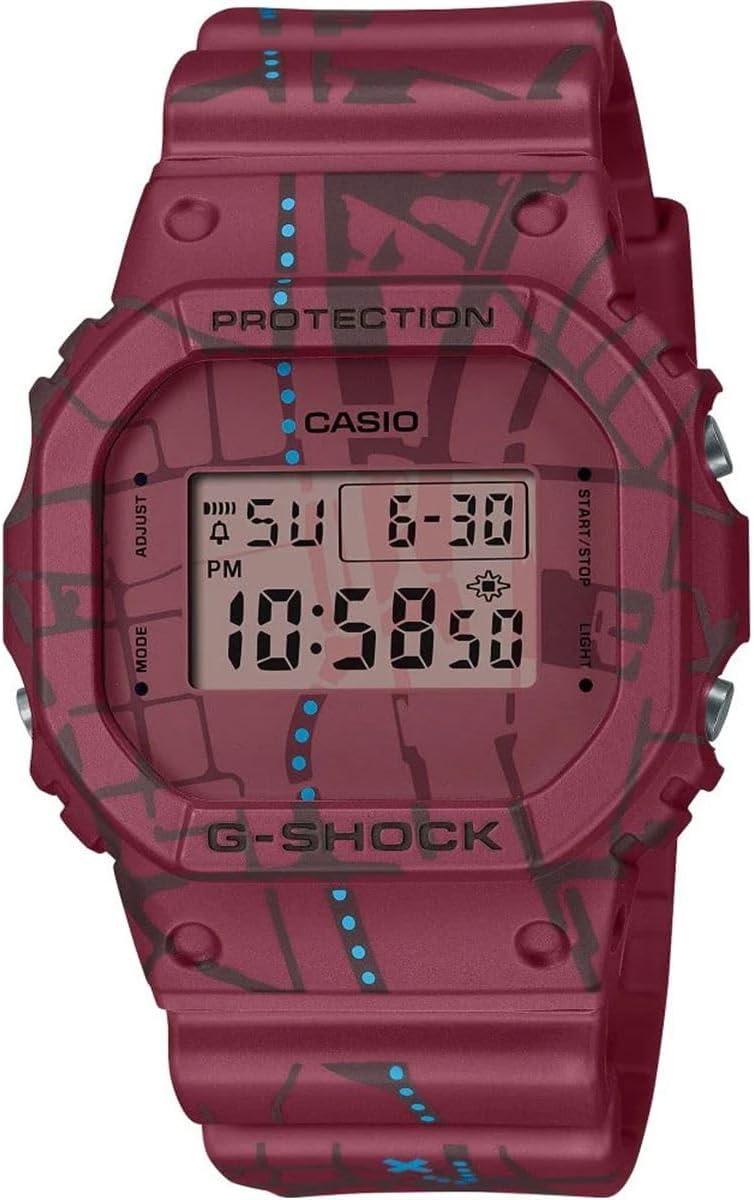 Casio DW-5600SBY-4 Men's Wristwatch in Vibrant Red