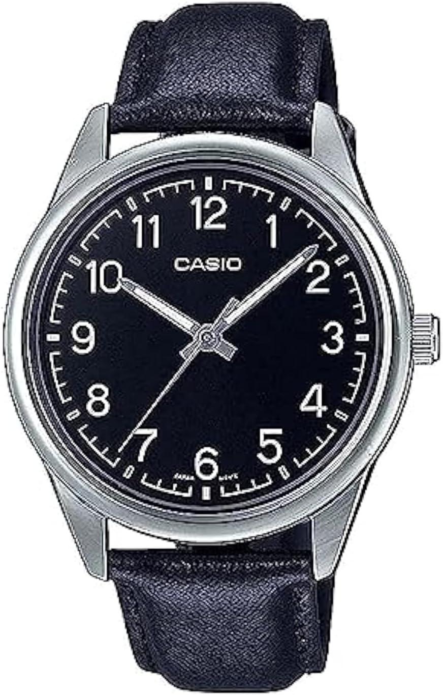 Casio MTP-V005L-1B4 Men's Standard Analog Black Leather Band Watch