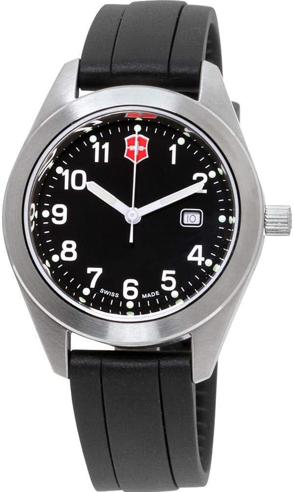 Victorinox Garrison Black Dial Silicone Strap Ladies Watch 26033CB
