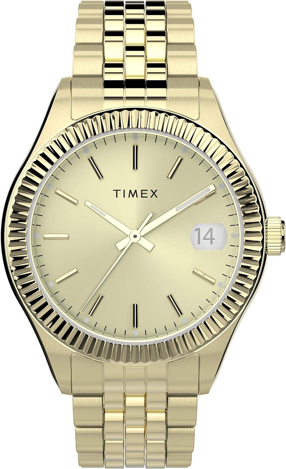 Timex Women's Waterbury Legacy 34mm Watch – Gold-Tone with Stainless Steel Bracelet
