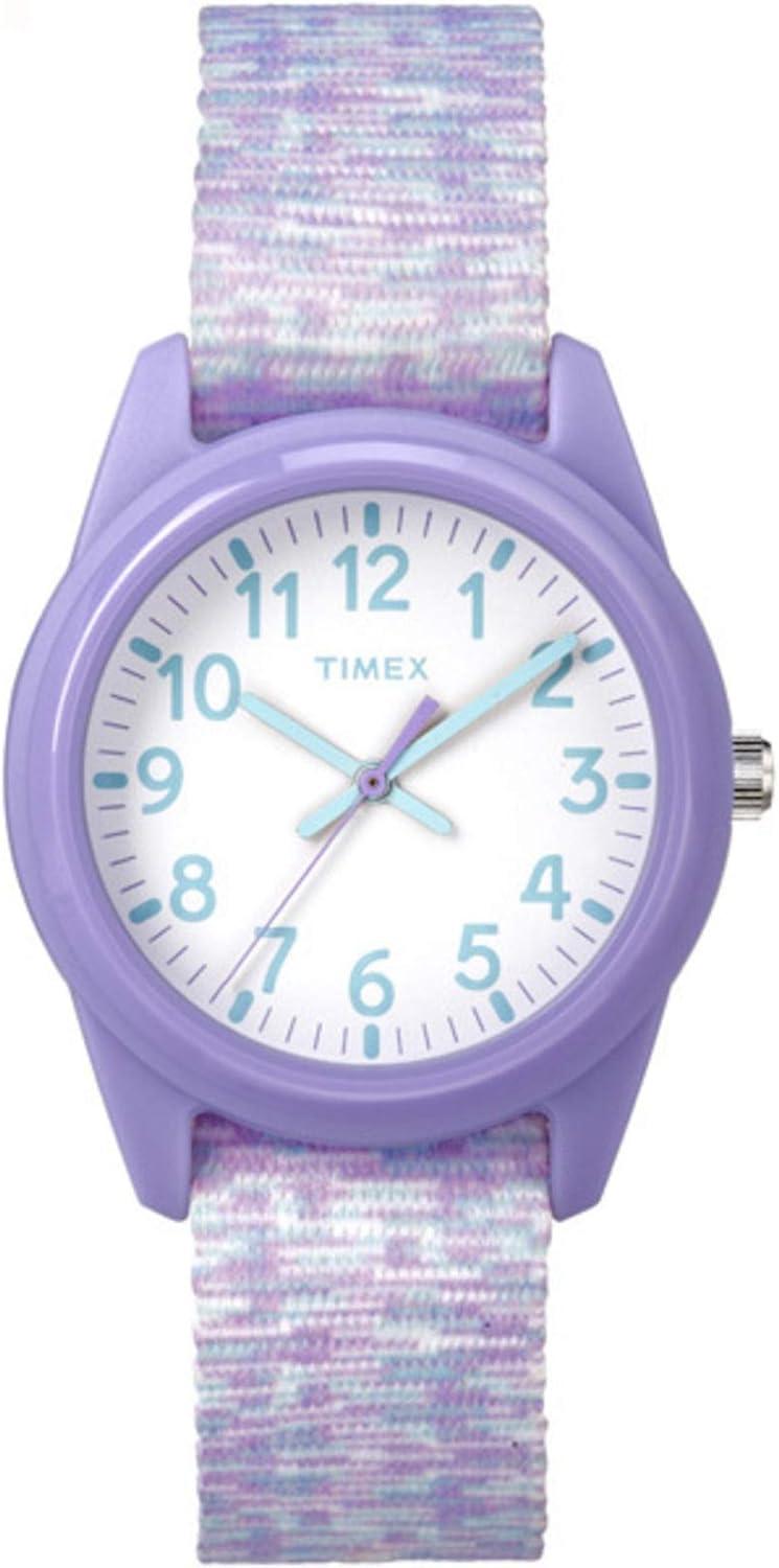 Timex Youth Kids Analog 32mm Nylon Strap |Purple| Watch TW7C12200