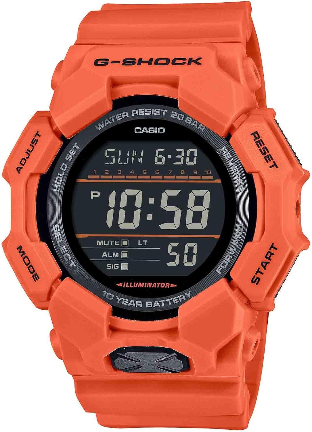 Casio G-Shock Red Orange Digital 10 Year Battery Watch GD-010-4