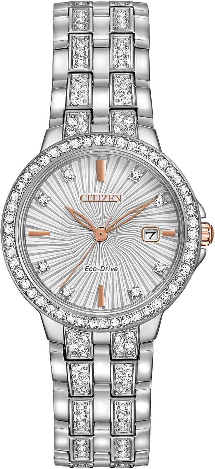 Citizen Women's Eco-Drive Dress Classic Crystal Watch in Stainless Steel