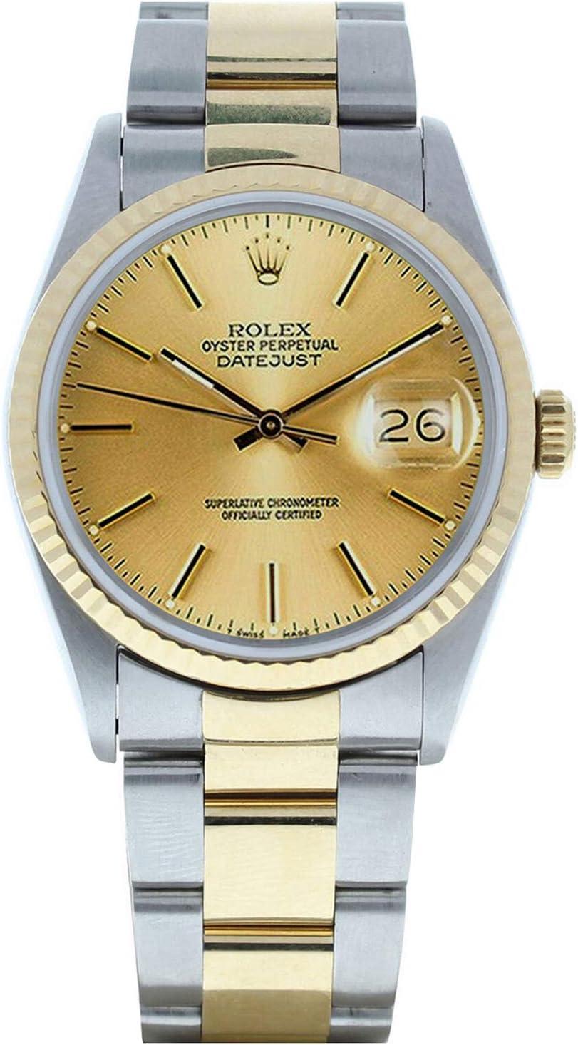 Rolex Men's Datejust Model 16233 Steel & 18k Gold Oyster Band