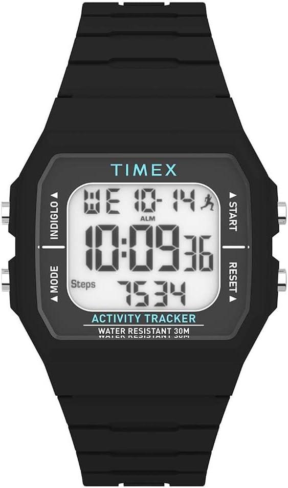 Timex Unisex Ironman Triathlon Classic 40mm Watch - Black Strap Digital Dial Black Case