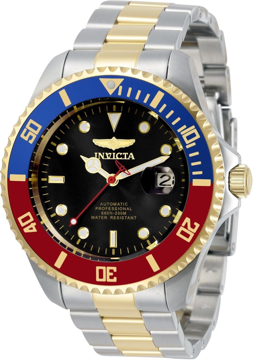 Invicta Men's 34043 Pro Diver Automatic 3 Hand Black Dial Watch