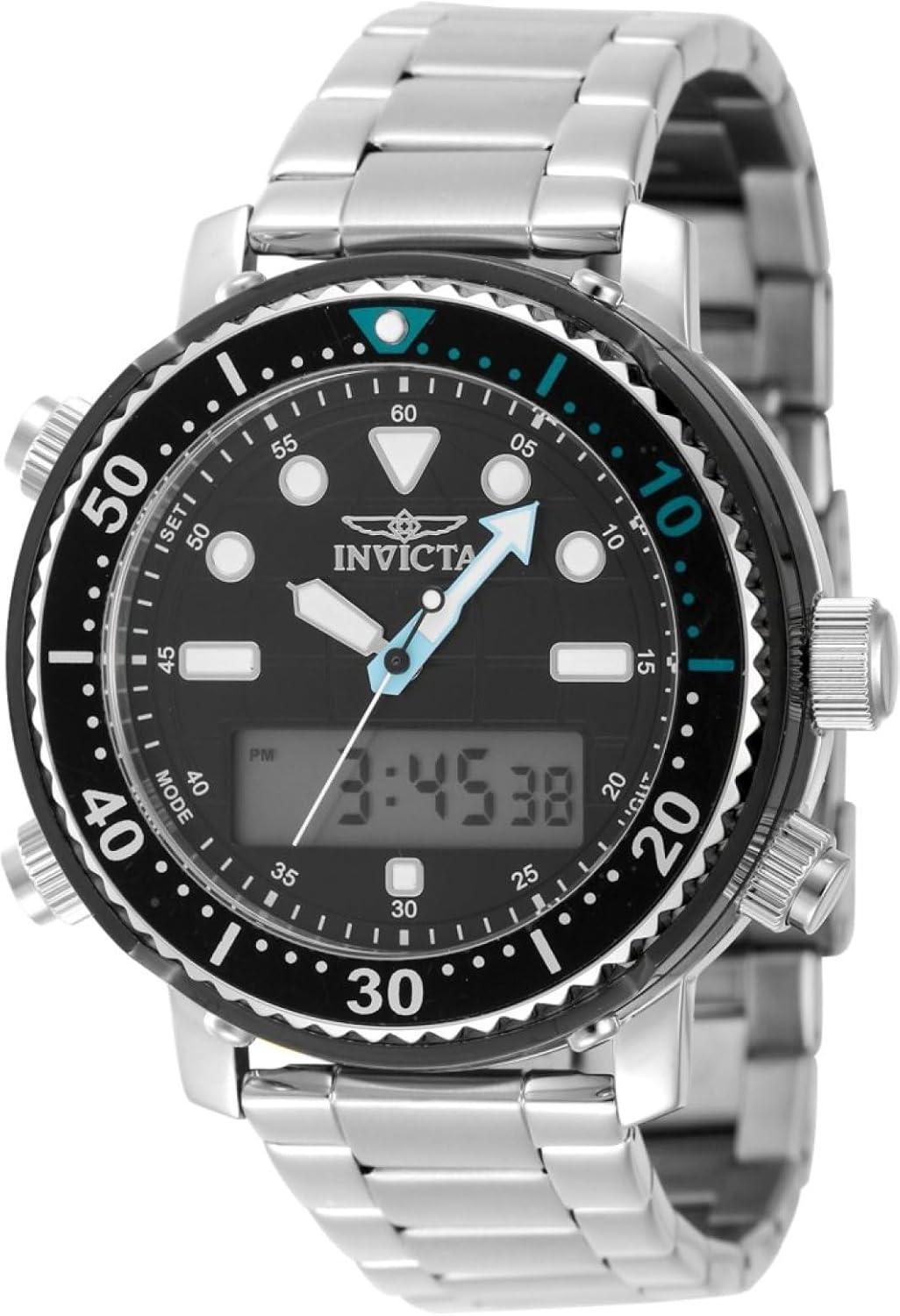 Invicta Pro Diver Men 46.5mm Stainless Steel Black Dial Digital Watch