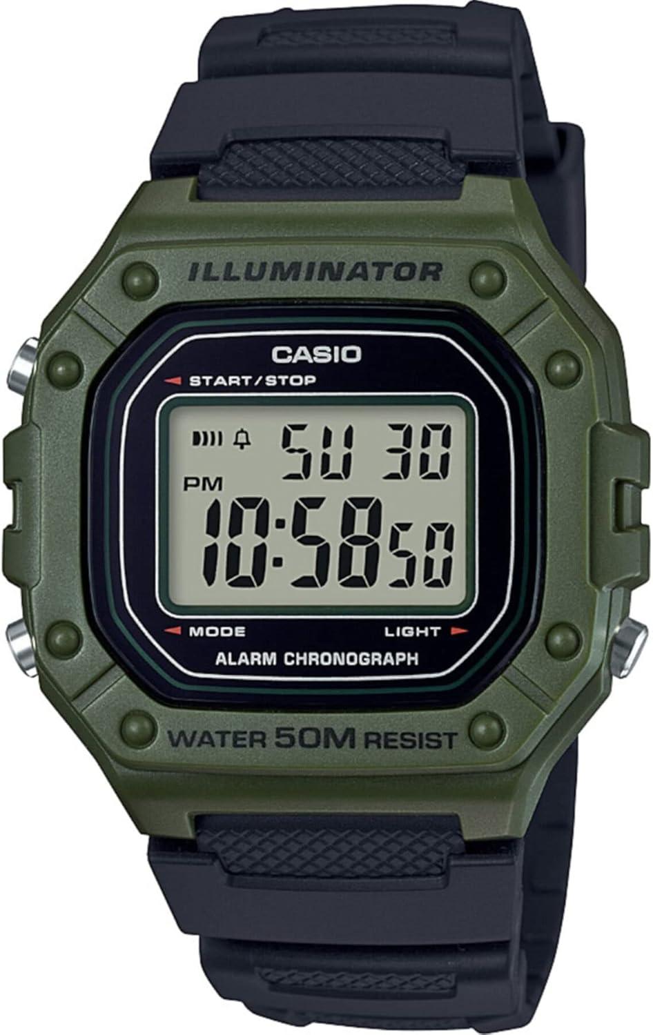Casio Men's 'Classic' Quartz Stainless Steel and Resin Watch