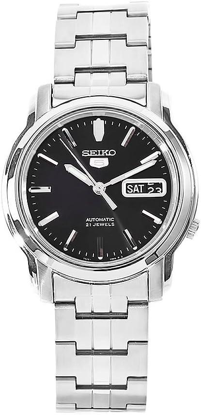 Seiko Men's SNKK71 5 Stainless Steel Black Dial Watch