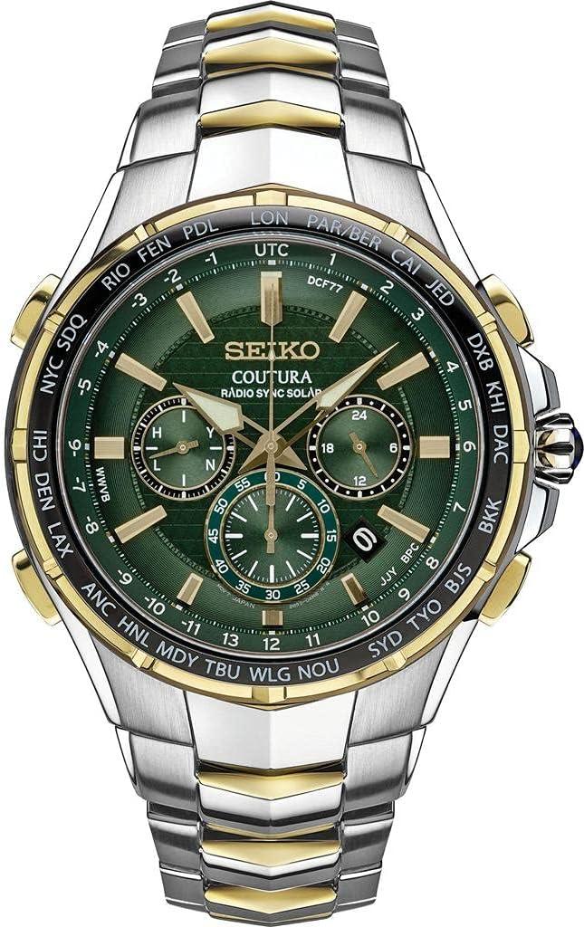 Seiko Coutura Solar Radio Wristwatch SSG022 - Men's World Time Chronograph
