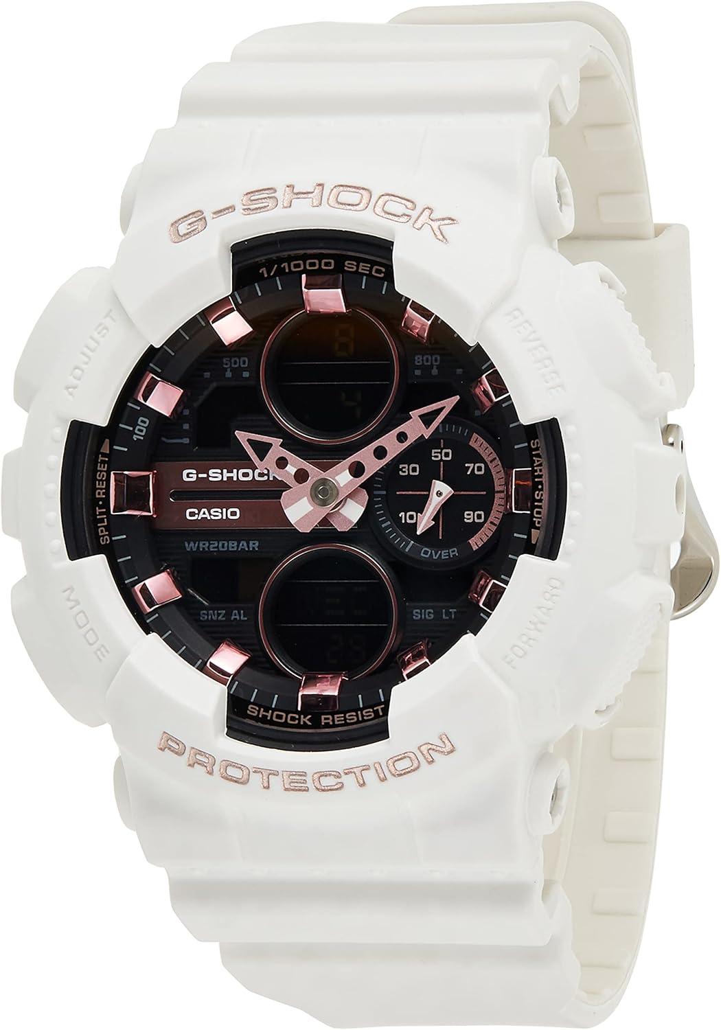 Casio G-Shock Analog-Digital White Strap Watch - Model GMA-S140M-7ADR