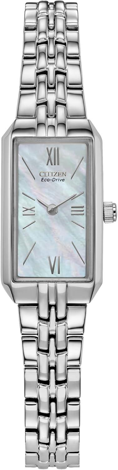 Citizen Ladies' Eco-Drive Classic Dress Corso Stainless Steel Rectangle Watch