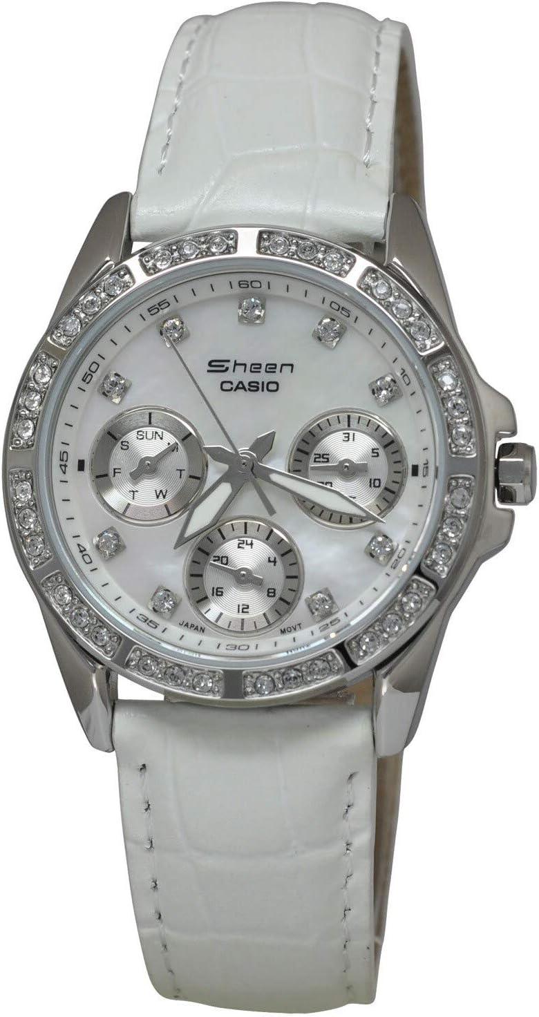 Casio Women's Sheen White MOP Watch