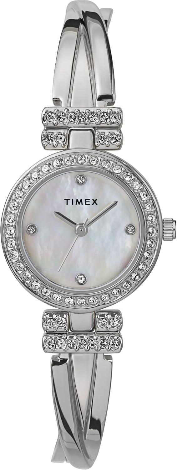 Timex Women's Dress 25mm Self-Adjustable Bracelet Watch - Two-Tone Elegance