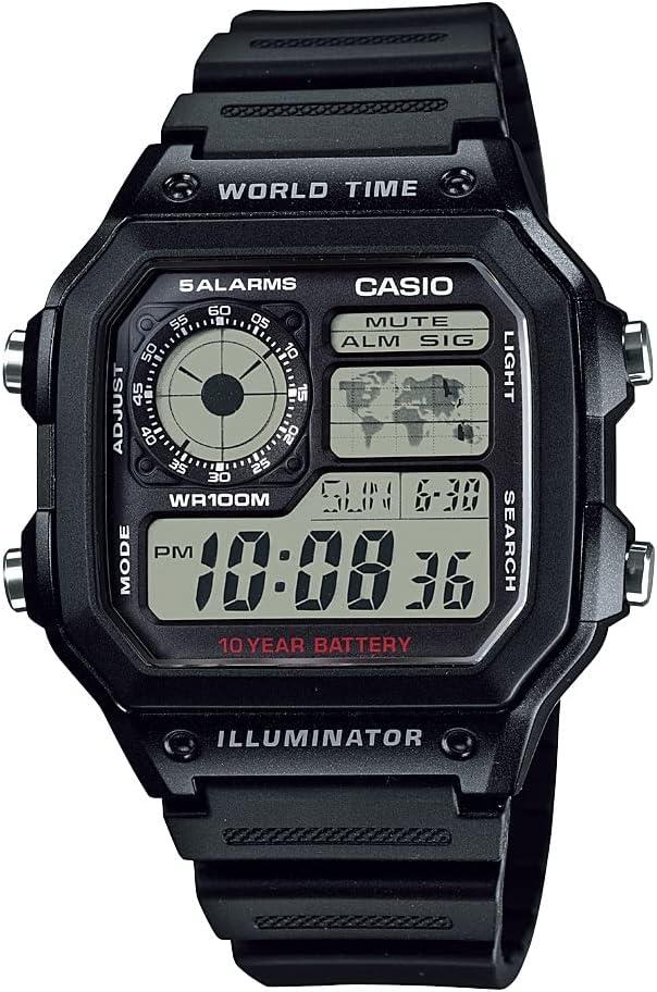 Casio Men's Classic Japanese-Quartz Watch with Resin Strap, Black
