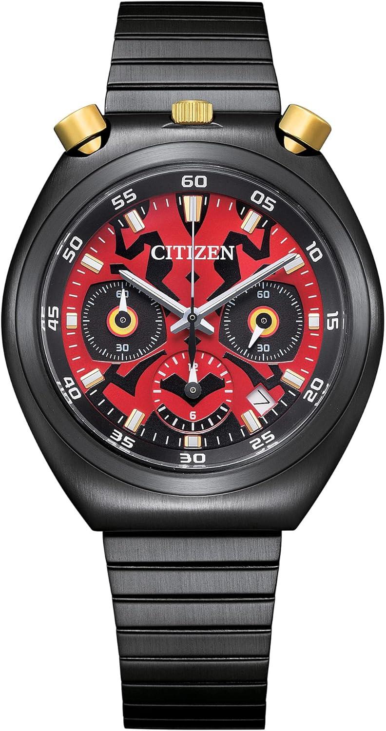 Citizen Men's Vintage Design Star Wars Darth Maul Black IP Stainless Quartz Watch