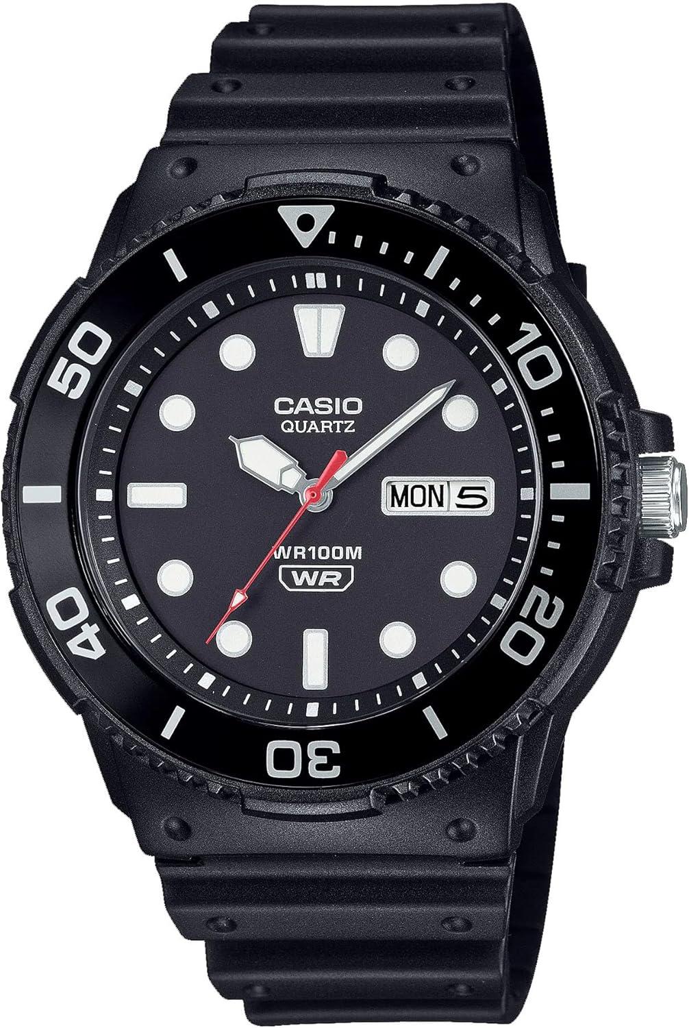 Casio MRW-230H Series Men's Watch - Black | Rotating Bezel | 100M Water Resistant