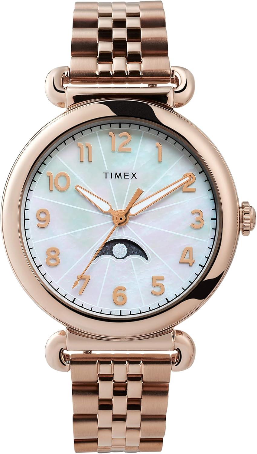 Timex Women's TW2T89400 Model 23 38mm Rose Gold-Tone/MOP Stainless Steel Bracelet Watch
