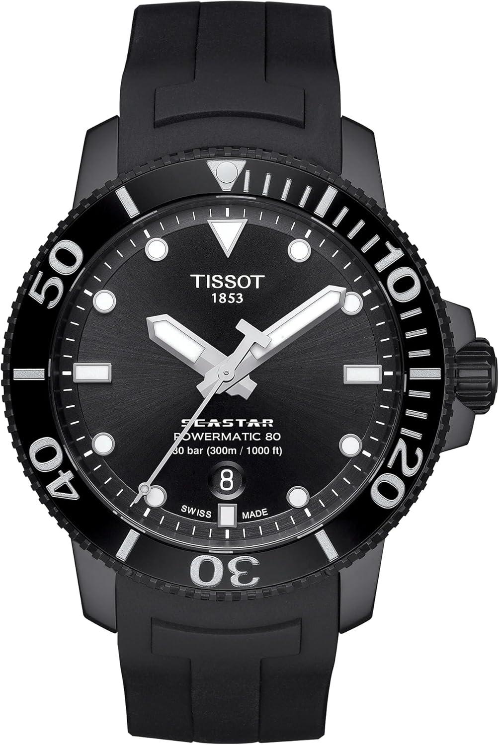 Tissot Men's Seastar 660/1000 Stainless Steel Casual Watch Black T1204073705100