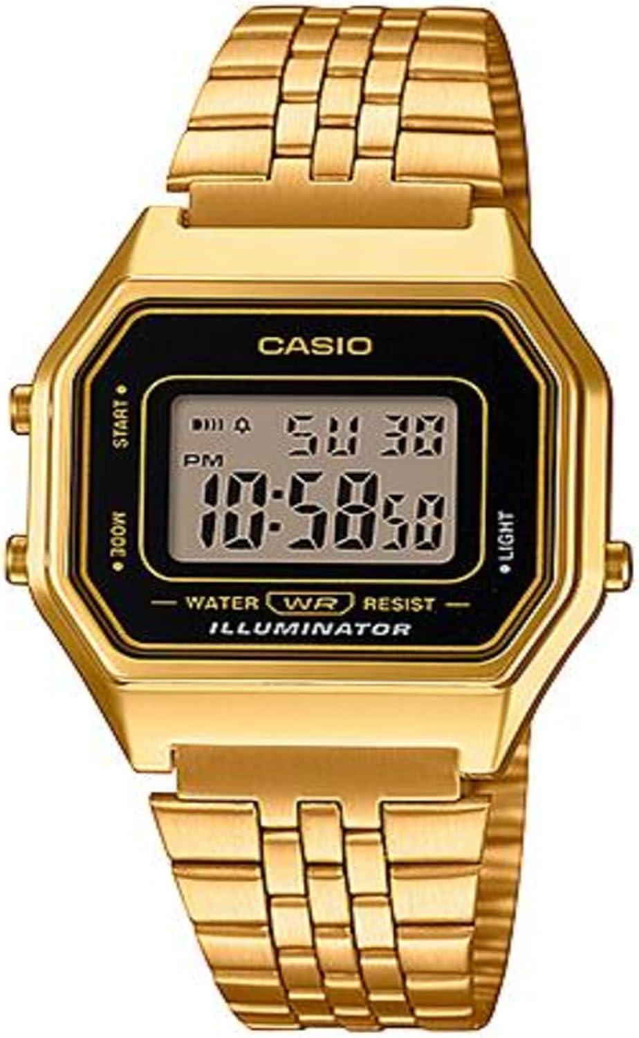 Casio Women's Digital Watch with Stainless Steel Strap – LA680WGA-1D