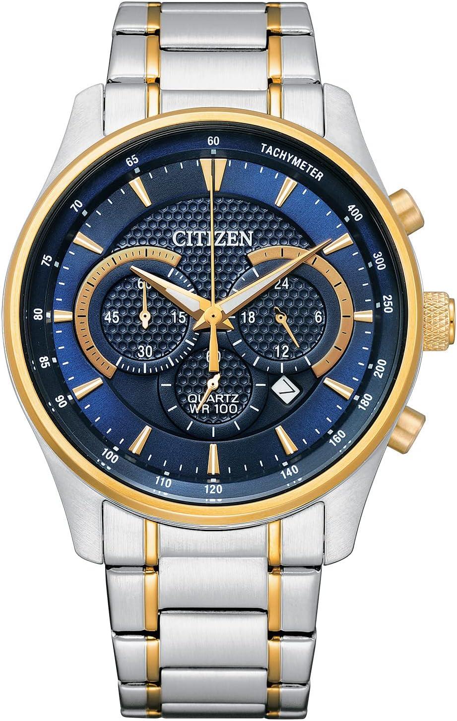 Citizen Men's Quartz Dress Watch with Stainless Steel Strap, Two-Tone