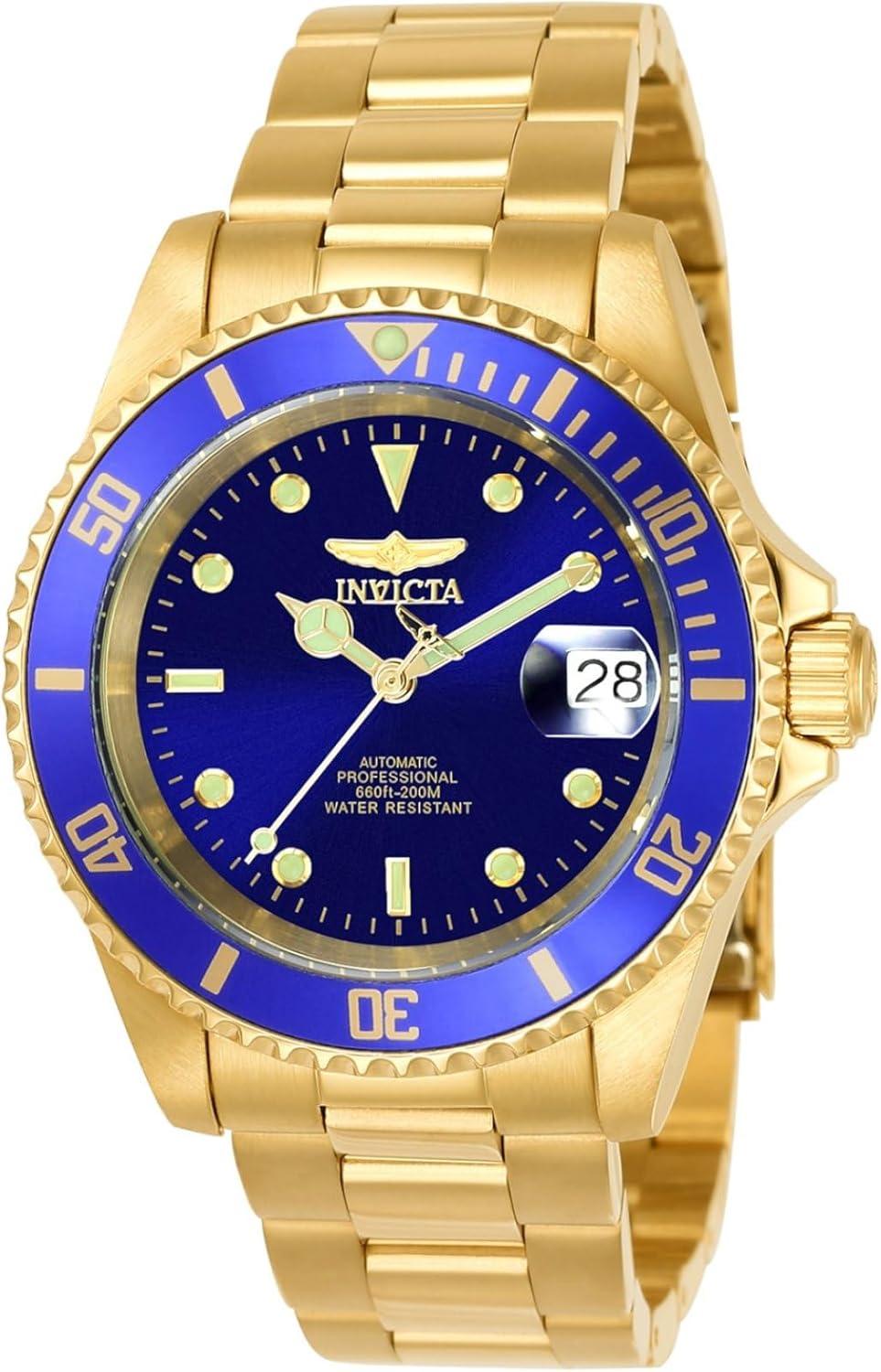 Invicta Men's 8930OB Pro Diver Analog Display Japanese Automatic Gold Watch